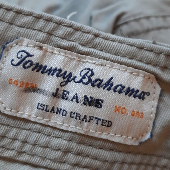 Tommy Bahama Shorts Mens 34 Grayish Tan Khaki Cargo Vtg Y2K Baggy Army Military - Picture 7 of 10
